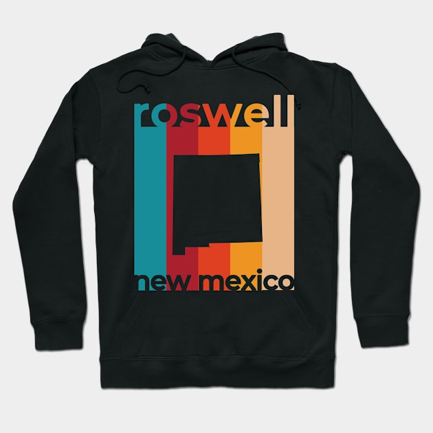 Roswell New Mexico Retro Hoodie by easytees